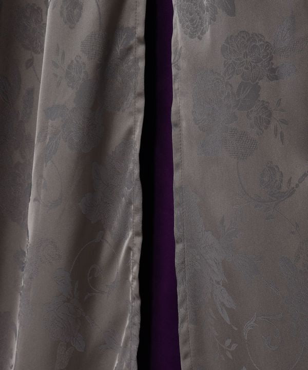 Peony Embroidery Satin Pants