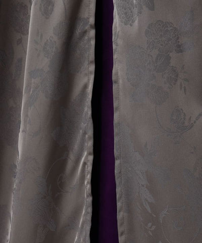 Peony Embroidery Satin Pants