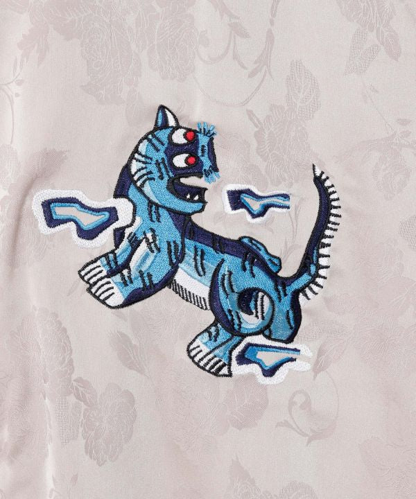 Men's Satin Open Collar Shirt Tops by AMINA - Ametsuchi