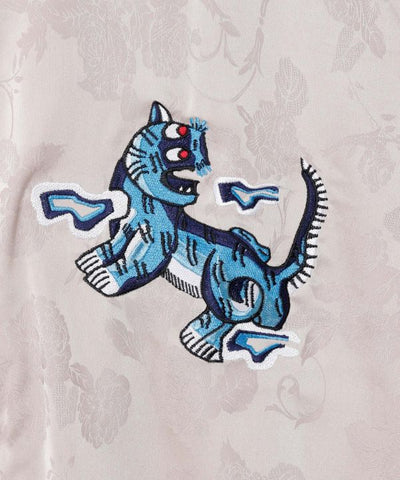 Men's Satin Open Collar Shirt Tops by AMINA - Ametsuchi