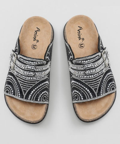 Mandala Platform Sandals Shoes by AMINA - Ametsuchi