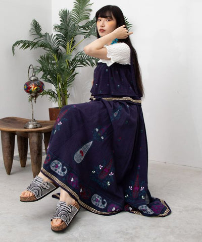 Mandala Platform Sandals Shoes by AMINA - Ametsuchi