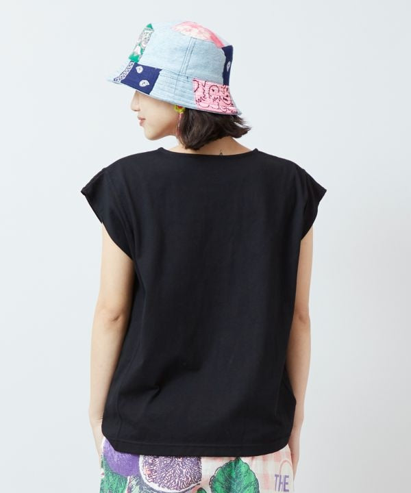 Kitenge Pattern Ripple Motif T-Shirt Tops by AMINA - Ametsuchi