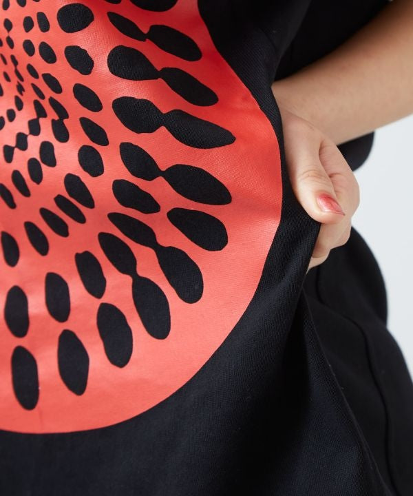 Kitenge Pattern Ripple Motif T-Shirt Tops by AMINA - Ametsuchi