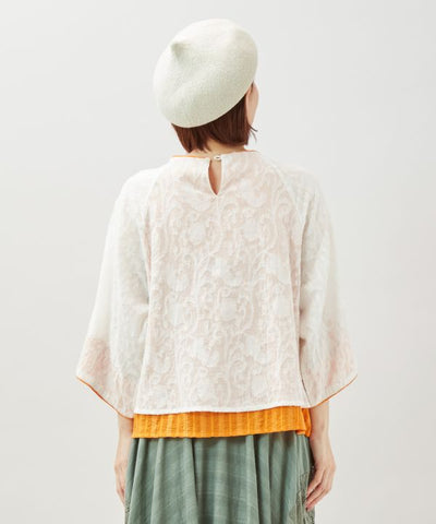 Floral Jacquard Blouse