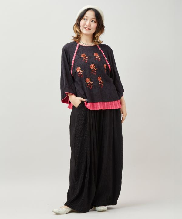 Floral Jacquard Blouse