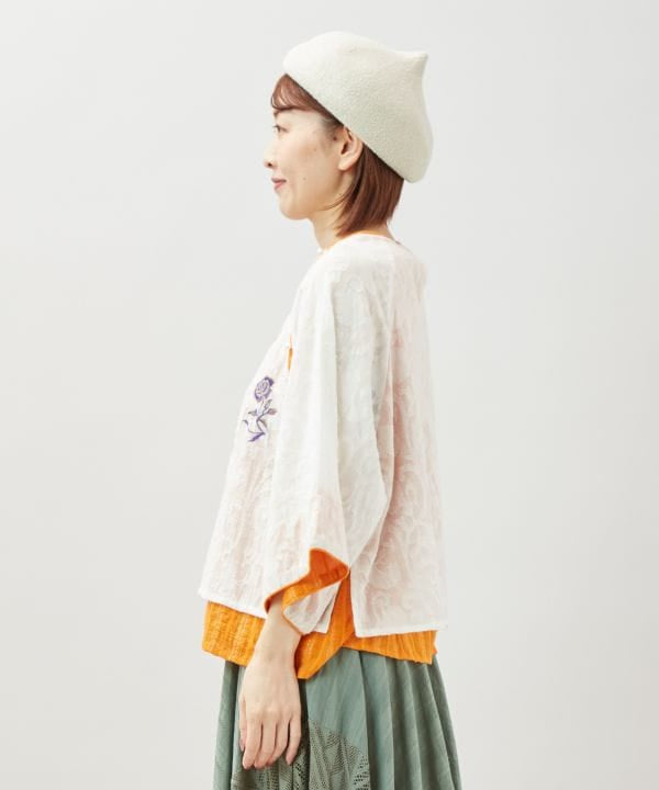 Floral Jacquard Blouse