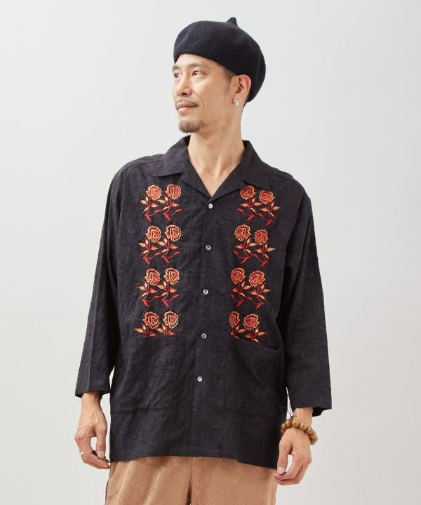 Floral Jacquard Shirt for Men