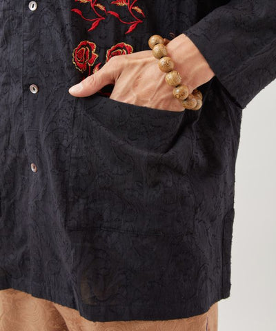 Floral Jacquard Shirt for Men