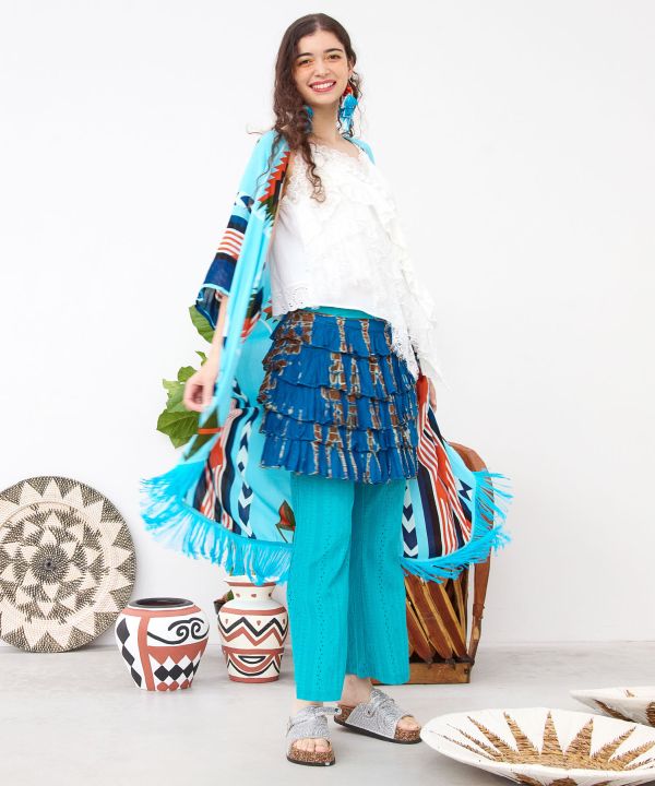 Mexican Serape Cardigan by AMINA - Ametsuchi