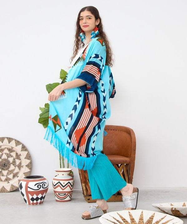 Mexican Serape Cardigan by AMINA - Ametsuchi