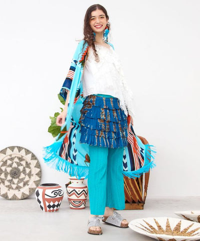 Mexican Serape Cardigan by AMINA - Ametsuchi