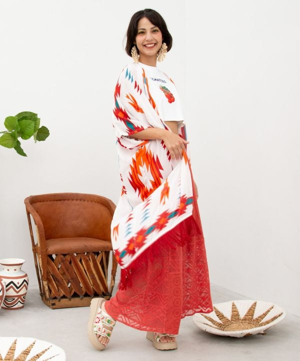 Mexican Serape Cardigan by AMINA - Ametsuchi