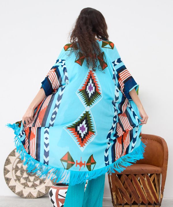 Mexican Serape Cardigan by AMINA - Ametsuchi