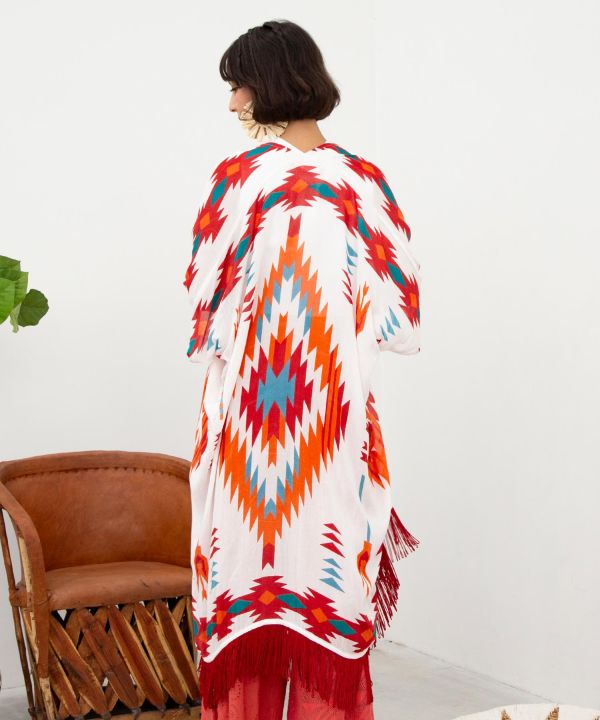 Mexican Serape Cardigan by AMINA - Ametsuchi
