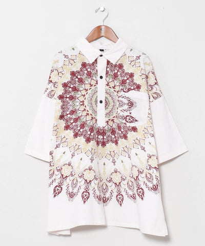 Mandala Oversized Pullover by AMINA - Ametsuchi