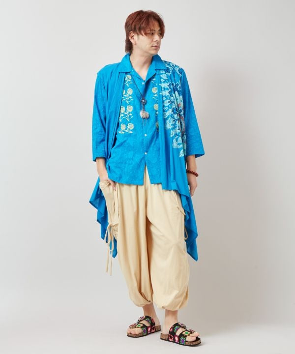 Mandala Print Asymmetrical Cardigan