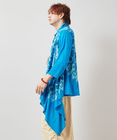 Mandala Print Asymmetrical Cardigan