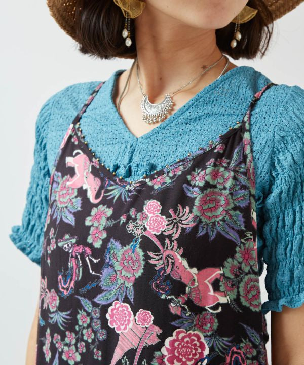 Songkran Calavera Camisole Dress Dresses by AMINA - Ametsuchi