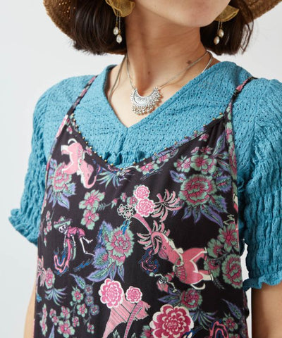 Songkran Calavera Camisole Dress Dresses by AMINA - Ametsuchi