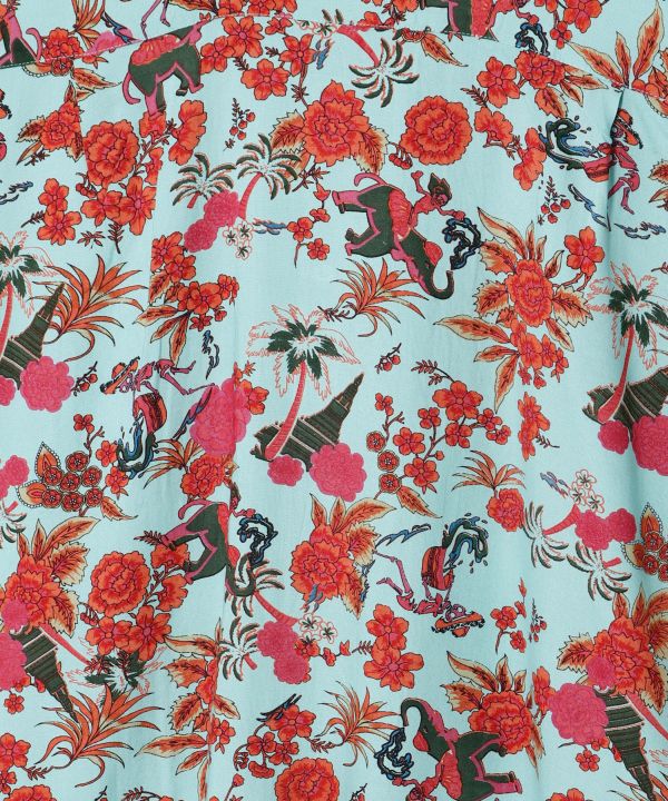 Songkran Calavera Resort Shirt Tops by AMINA - Ametsuchi