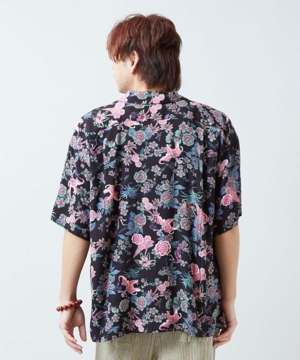 Songkran Calavera Resort Shirt Tops by AMINA - Ametsuchi