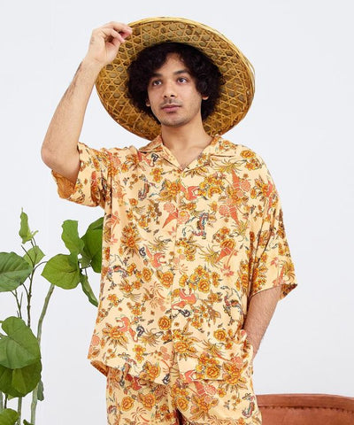 Songkran Calavera Resort Shirt Tops by AMINA - Ametsuchi