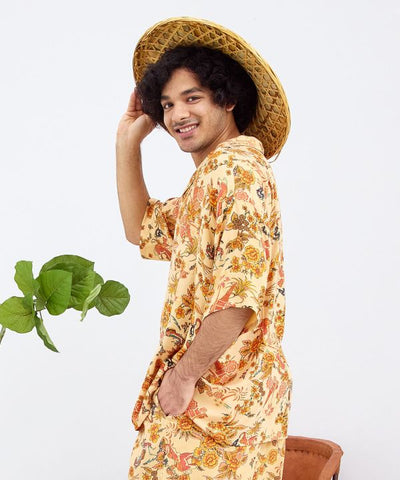 Songkran Calavera Resort Shirt Tops by AMINA - Ametsuchi