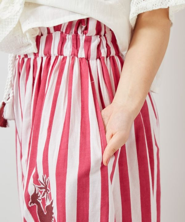 Otomi Stripe Cotton Pants by AMINA - Ametsuchi