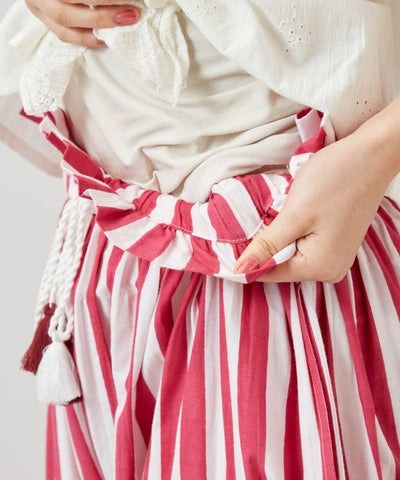 Otomi Stripe Cotton Pants by AMINA - Ametsuchi