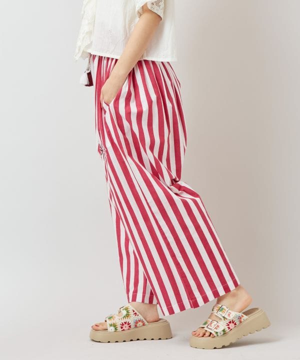 Otomi Stripe Cotton Pants by AMINA - Ametsuchi