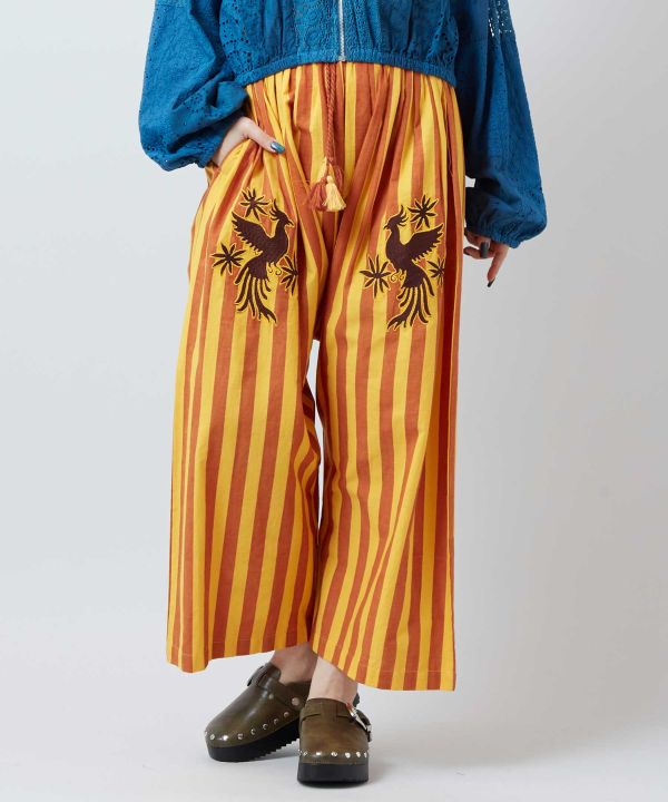 Otomi Stripe Cotton Pants by AMINA - Ametsuchi