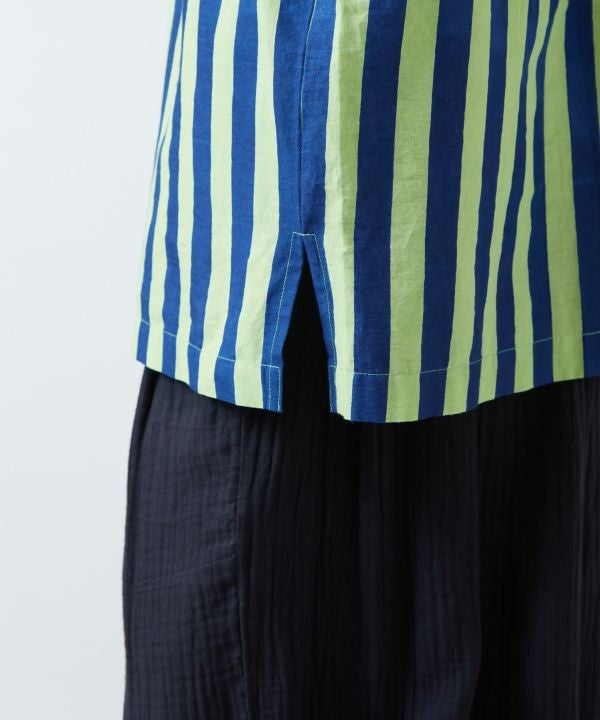 Otomi Stripe Oversized Shirt by AMINA - Ametsuchi
