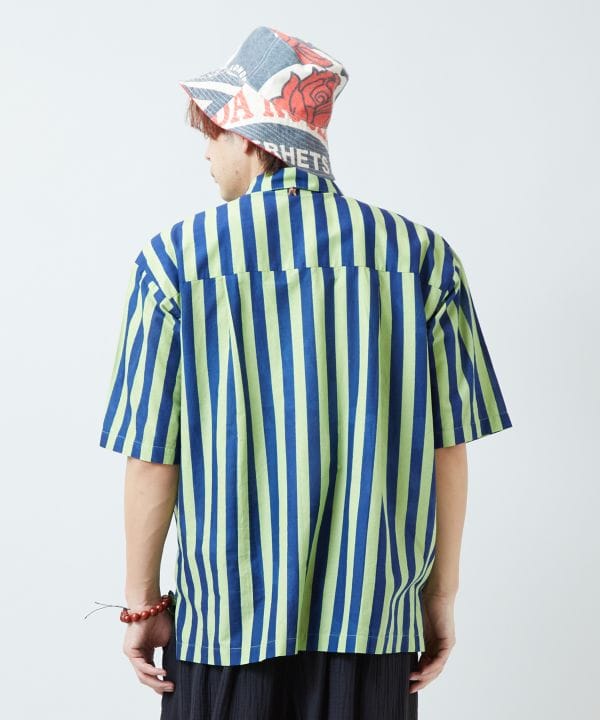 Otomi Stripe Oversized Shirt by AMINA - Ametsuchi