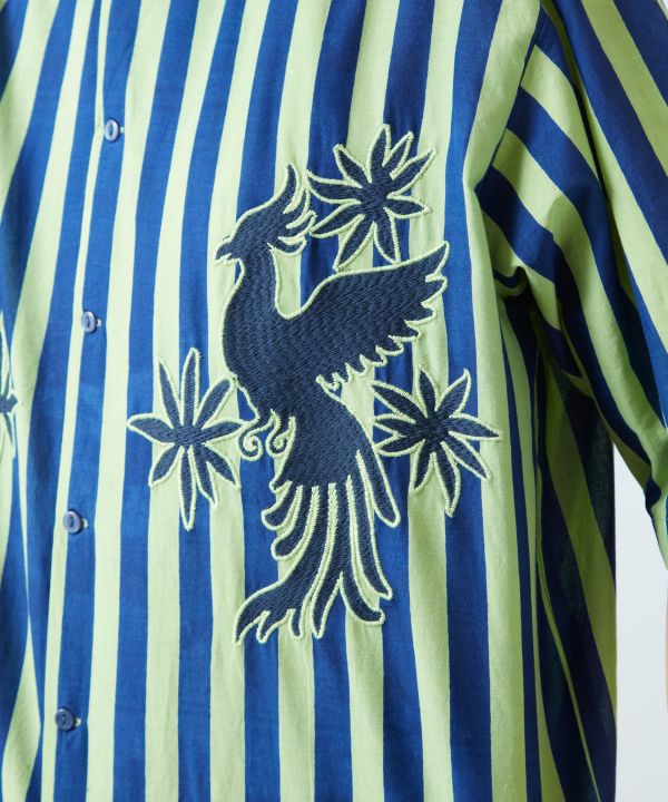 Otomi Stripe Oversized Shirt by AMINA - Ametsuchi