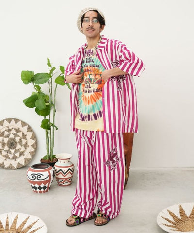 Otomi Stripe Tapered Pants by AMINA - Ametsuchi