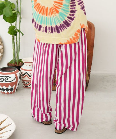 Otomi Stripe Tapered Pants by AMINA - Ametsuchi