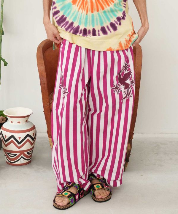 Otomi Stripe Tapered Pants by AMINA - Ametsuchi