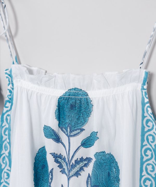 Indian Block Print Dress Dresses by AMINA - Ametsuchi