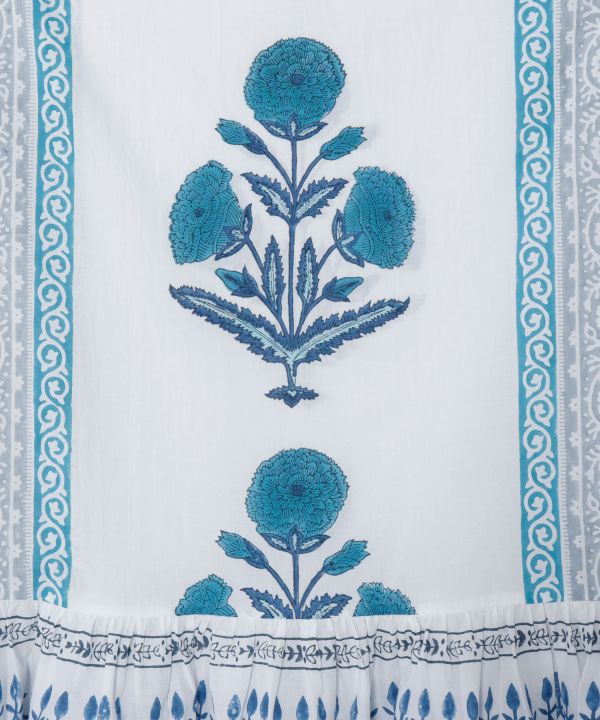 Indian Block Print Dress Dresses by AMINA - Ametsuchi