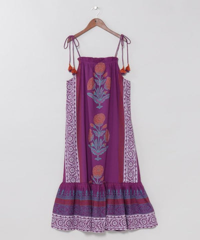 Indian Block Print Dress Dresses by AMINA - Ametsuchi