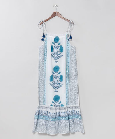 Indian Block Print Dress Dresses by AMINA - Ametsuchi