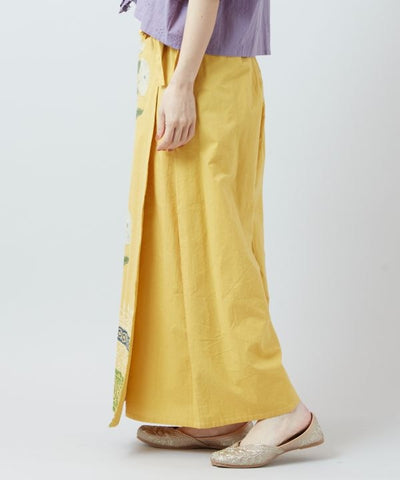 Block Print Wrap Pants Pants & Shorts by AMINA - Ametsuchi