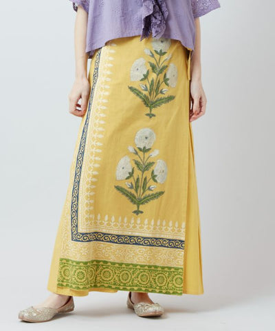 Block Print Wrap Pants Pants & Shorts by AMINA - Ametsuchi