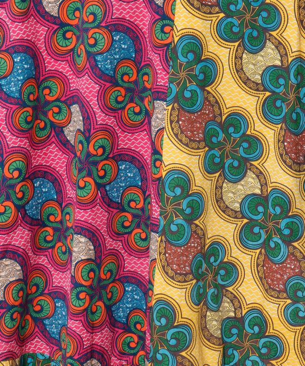 Kitenge Patchwork Pattern Camisole Dress Dresses by AMINA - Ametsuchi