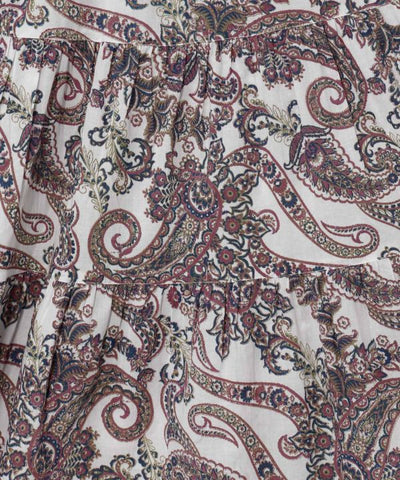 Paisley Tiered Cotton Skirt by AMINA - Ametsuchi