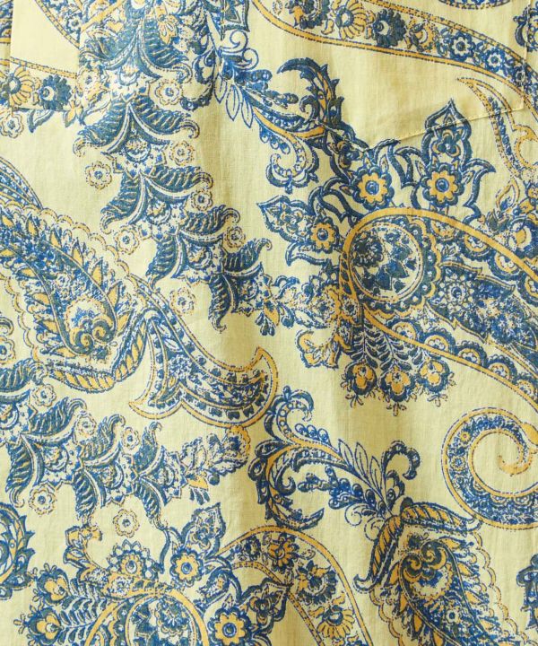Paisley Cotton Pullover Shirt by AMINA - Ametsuchi