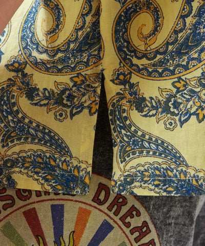 Paisley Cotton Pullover Shirt by AMINA - Ametsuchi