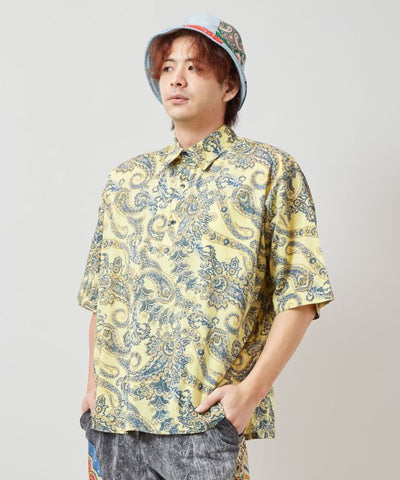 Paisley Cotton Pullover Shirt by AMINA - Ametsuchi