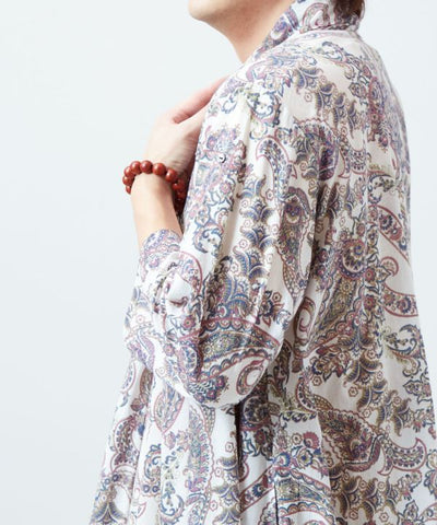 Paisley Cotton Cardigan by AMINA - Ametsuchi